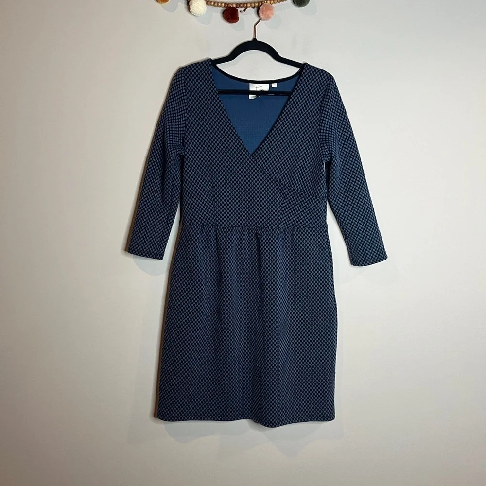 Anthropologie HD in Paris polkadot faux wrap dress - Picture 2 of 6